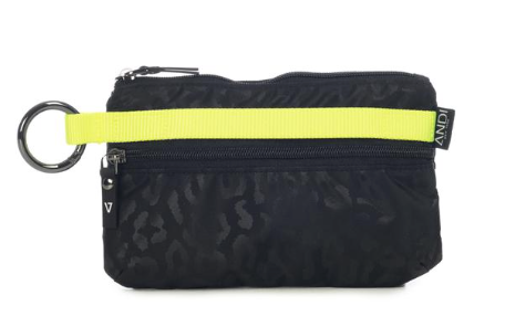 Image Title ANDI Urban Clutch - Black Leopard Pop Yellow